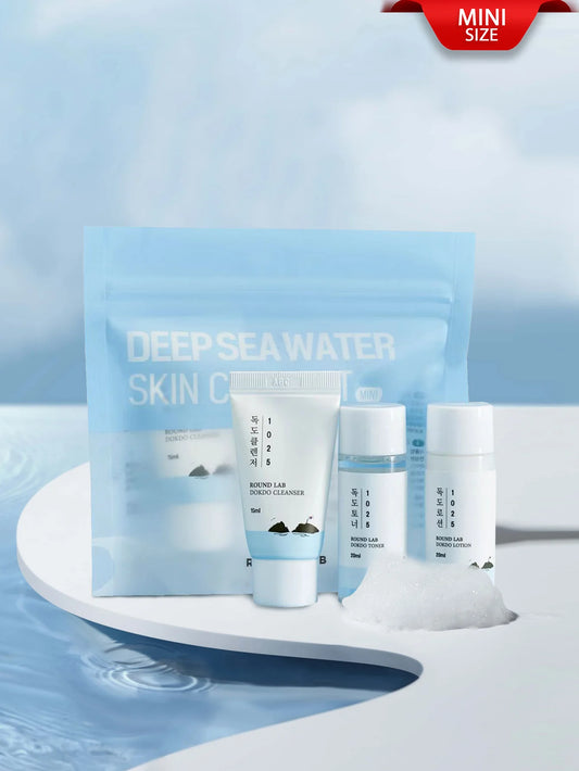 Round Lab 1025 Dokdo Skincare Set – Kit Mini 3 Pasos Piel Acneica