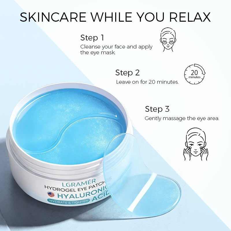 Eye Mask Collagen & Hyaluronic Acid – Parches para Ojos Anti Ojeras 60PCS