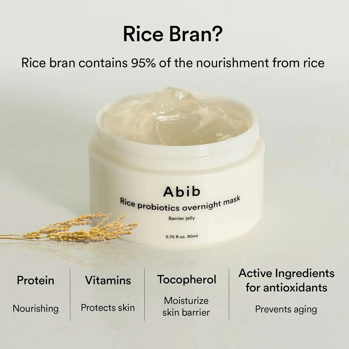 Abib Rice Probiotics Overnight Mask – Mascarilla Nocturna Hidratante y Nutritiva