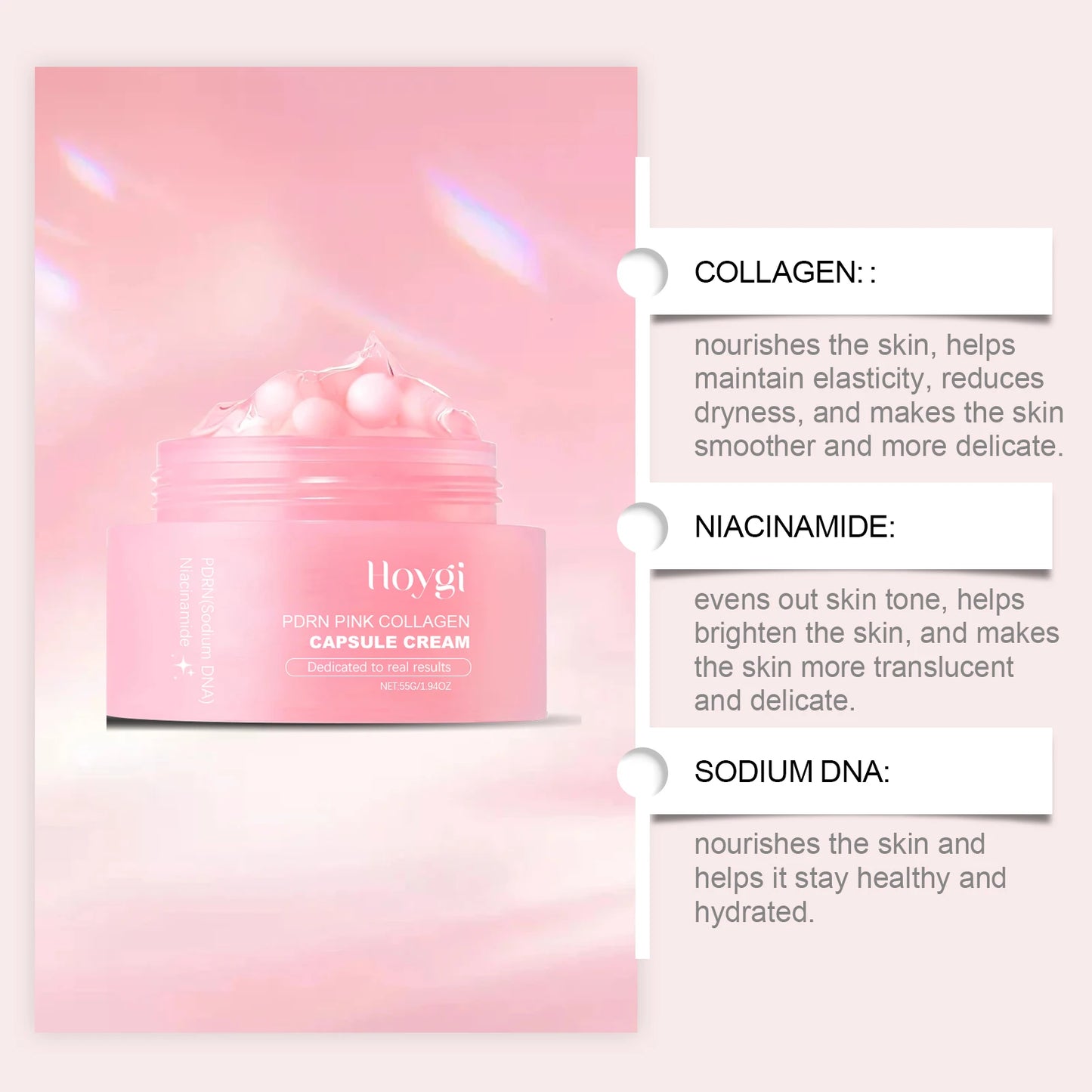 Crema Facial Cápsulas de Colágeno con Niacinamida – Hidratante, Luminosidad y Firmeza
