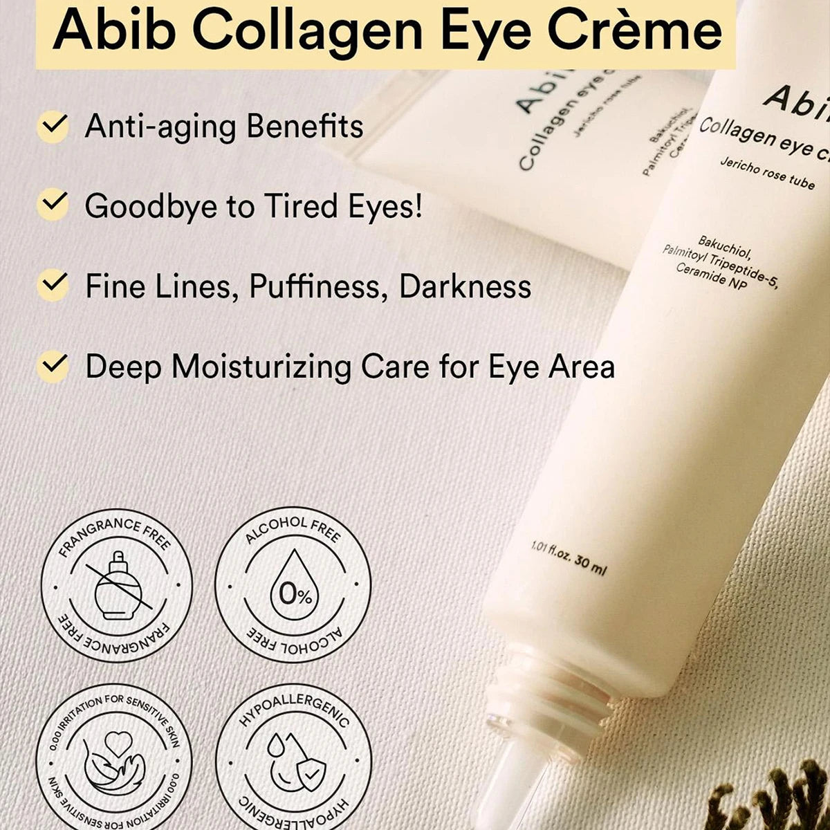 Abib Collagen Jericho Rose Eye Cream – Contorno de Ojos Reafirmante