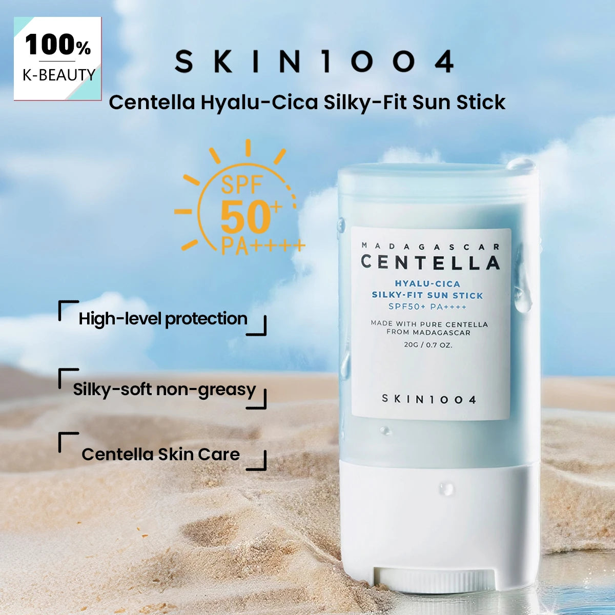SKIN1004 Hyalu-Cica Silky-Fit Sun Stick SPF50+ PA++++ 20g