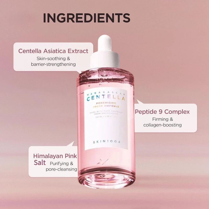 Centella Pink Salt Poremizing Ampoule – Sérum Calmante e Hidratante para Poros