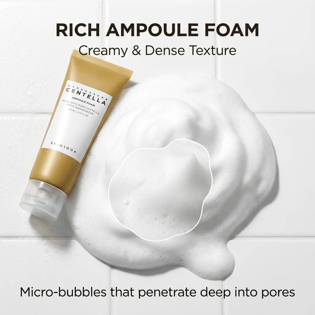 SKIN1004 Espuma Limpiadora Facial con Ampolla de Centella de Madagascar – Limpiador Diario Suave