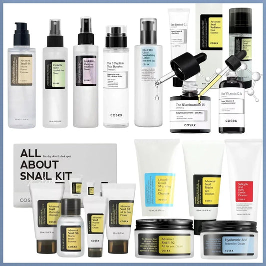 Multi-effect Snail Skin Care Set Hydrating Moisturizing Gentle Face Cream Eye Cream Essence Cleansing Gel Travel Kit