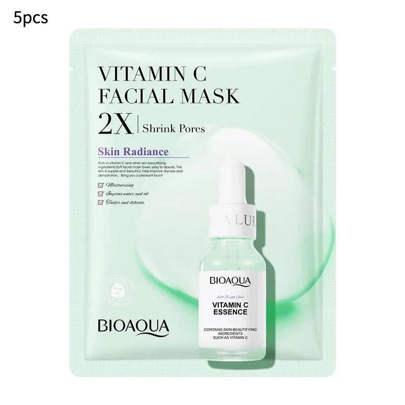 Bioaqua Centella Collagen VC Face Mask – Mascarillas Hidratantes y Revitalizantes 5/20PCS