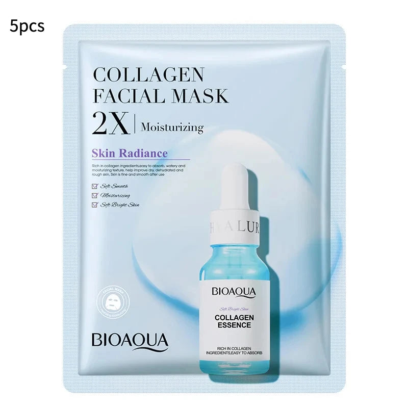 Bioaqua Centella Collagen VC Face Mask – Mascarillas Hidratantes y Revitalizantes 5/20PCS