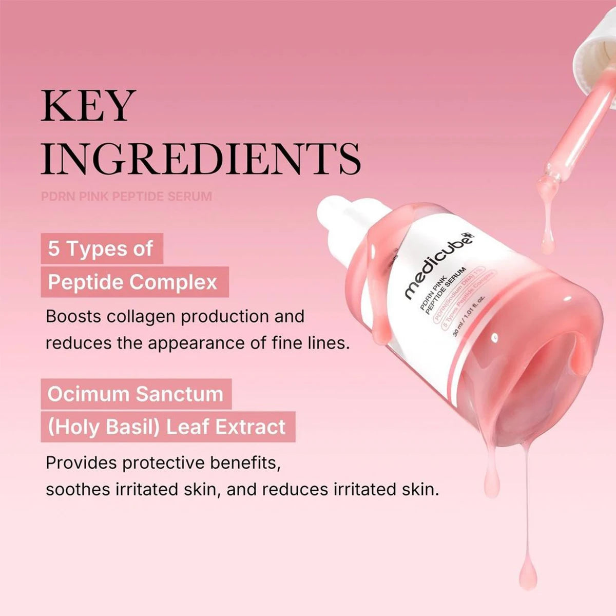Medicube PDRN Salmon DNA Pink Peptide Serum – Reafirmante y Reparador Facial