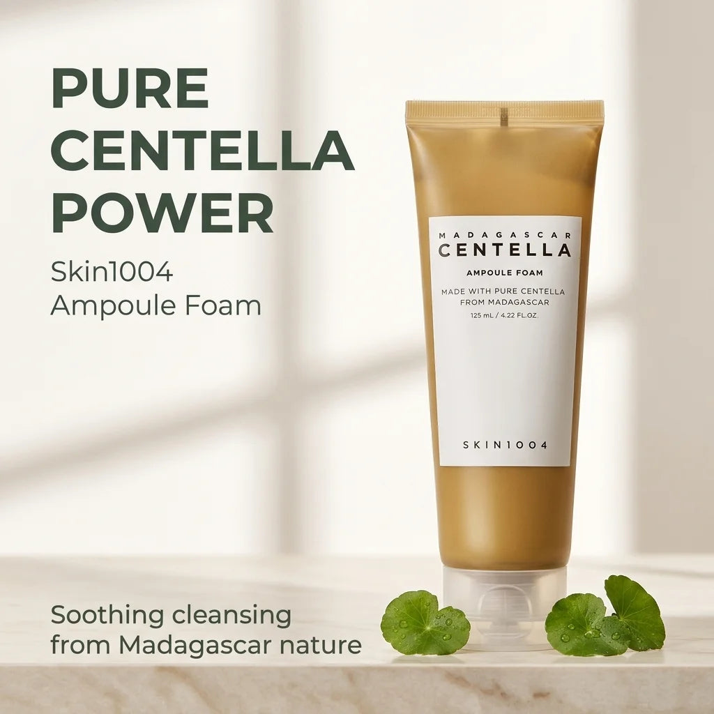 SKIN1004 Espuma Limpiadora Facial con Ampolla de Centella de Madagascar – Limpiador Diario Suave
